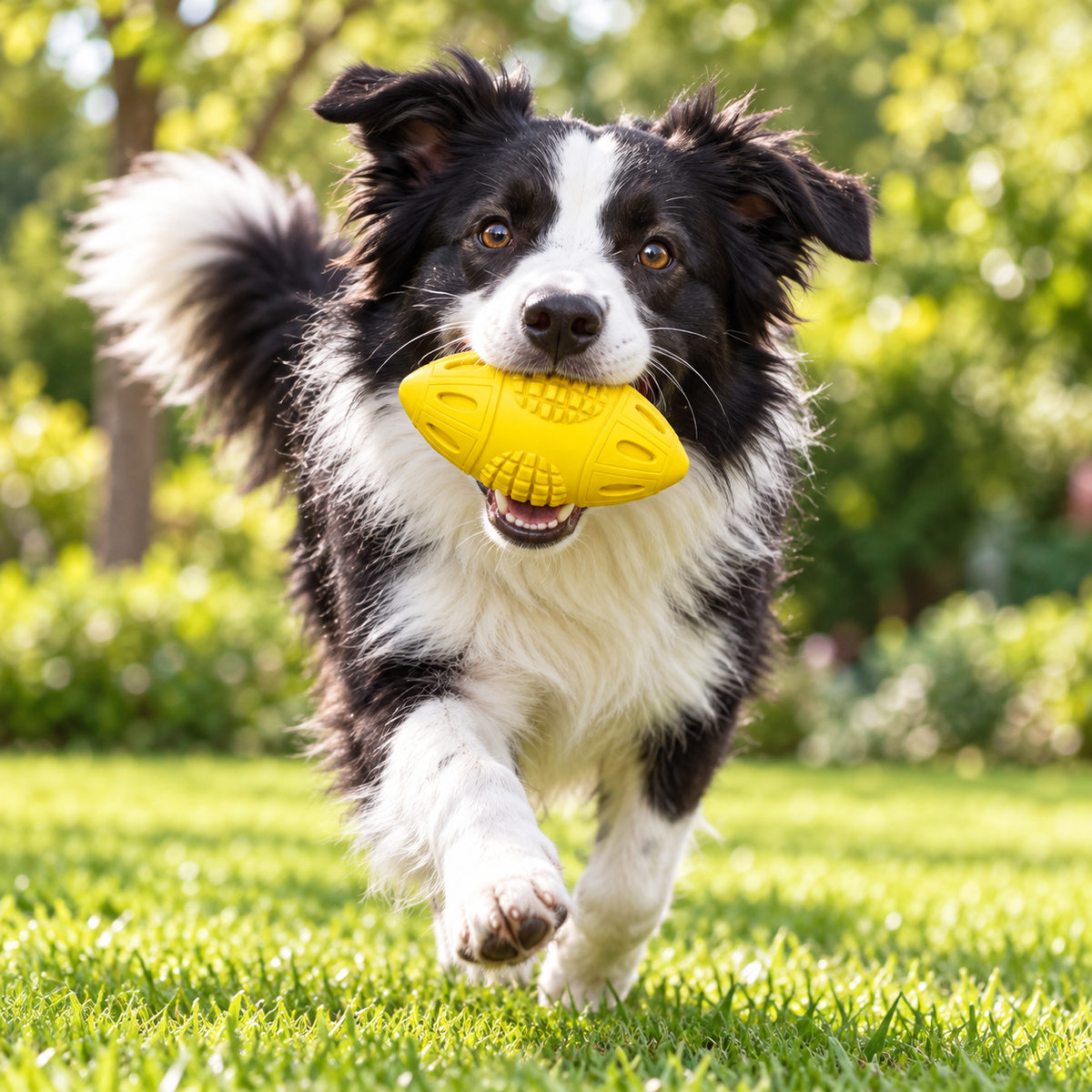 JUGUETE PARA PERRO - PELOTA RUGBY