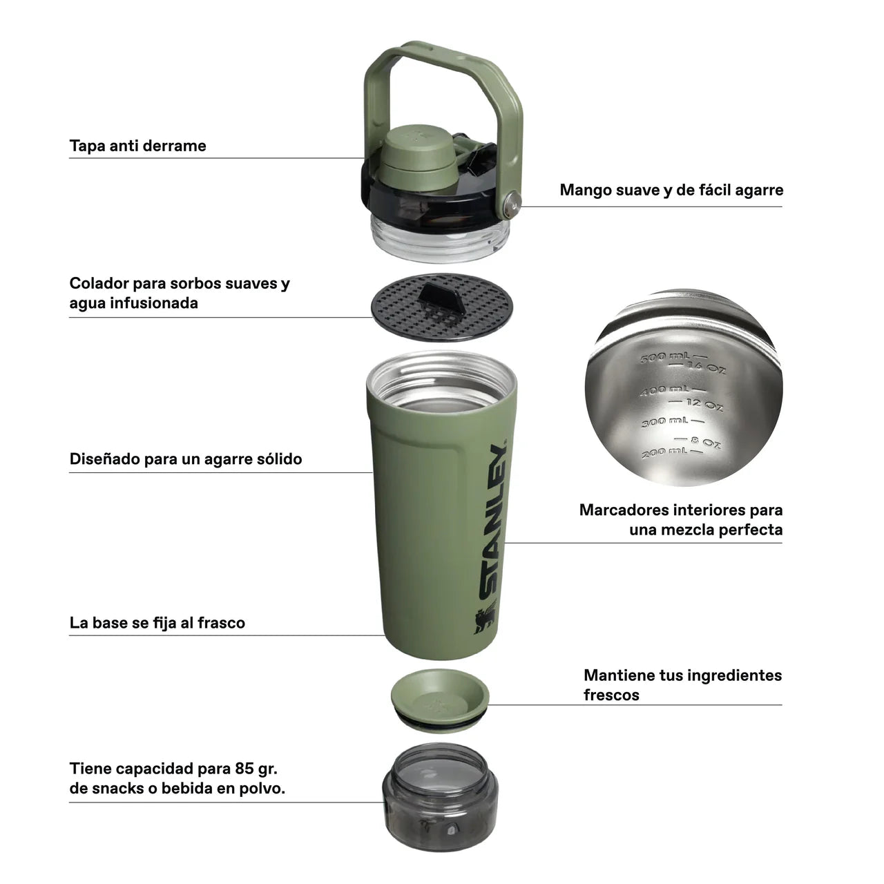 Termo Stanley Activate Shaker 20 oz Dried Pine