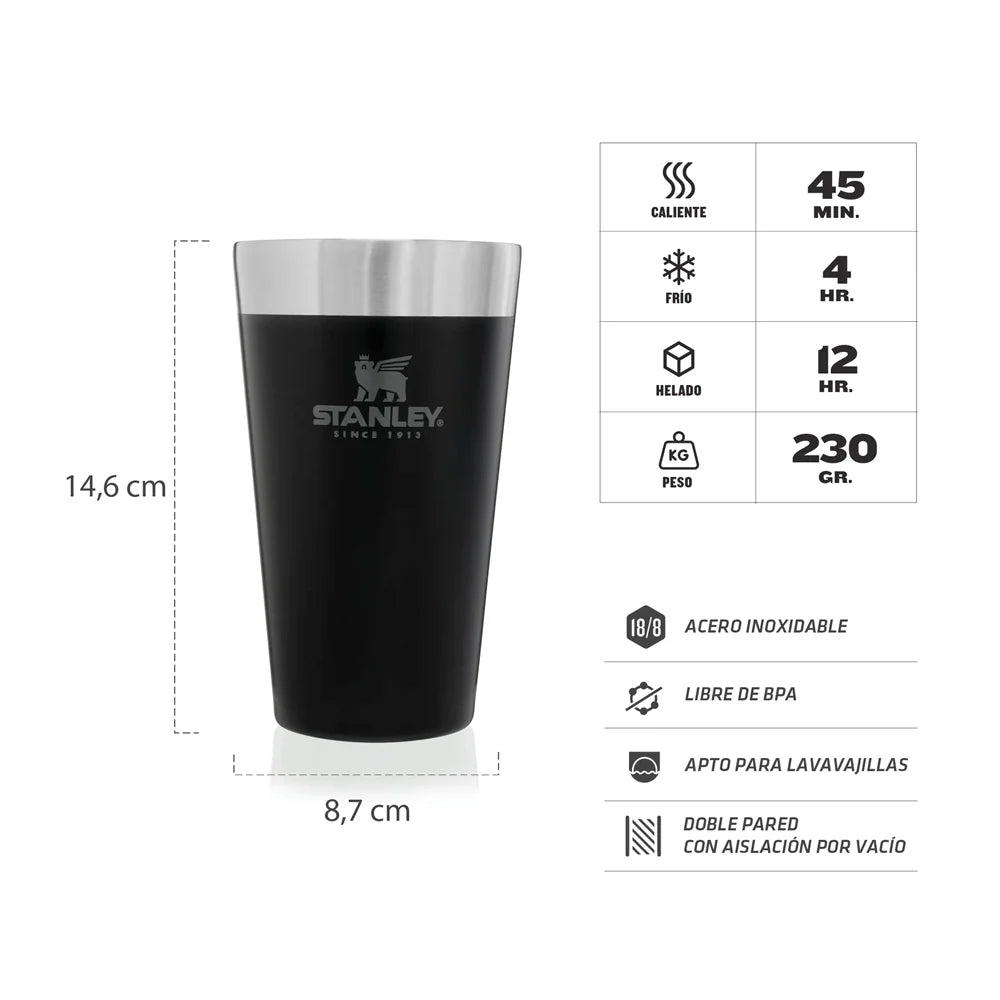 Vaso Térmico Stanley Adventure Stack 16 oz Matte Black