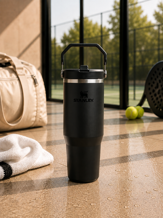 Termo Stanley Classic Flip Straw Tumbler  30 Oz Black 2.0
