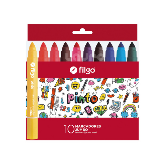 Marcadores Jumbo Pinto Lavables x10, Filgo.
