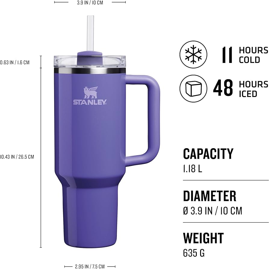 Termo Stanley Quencher H2.0 Flowstate Tumbler 40 Oz Dahlia Shimmer