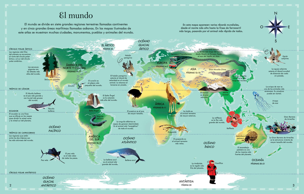 Libro Y Puzzle - Atlas mundial (300 Piezas), De Sam Smith. Editorial Usborne.