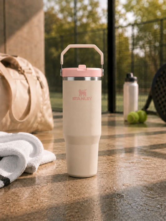 Termo Stanley Classic Flip Straw Tumbler  30 Oz Champagne