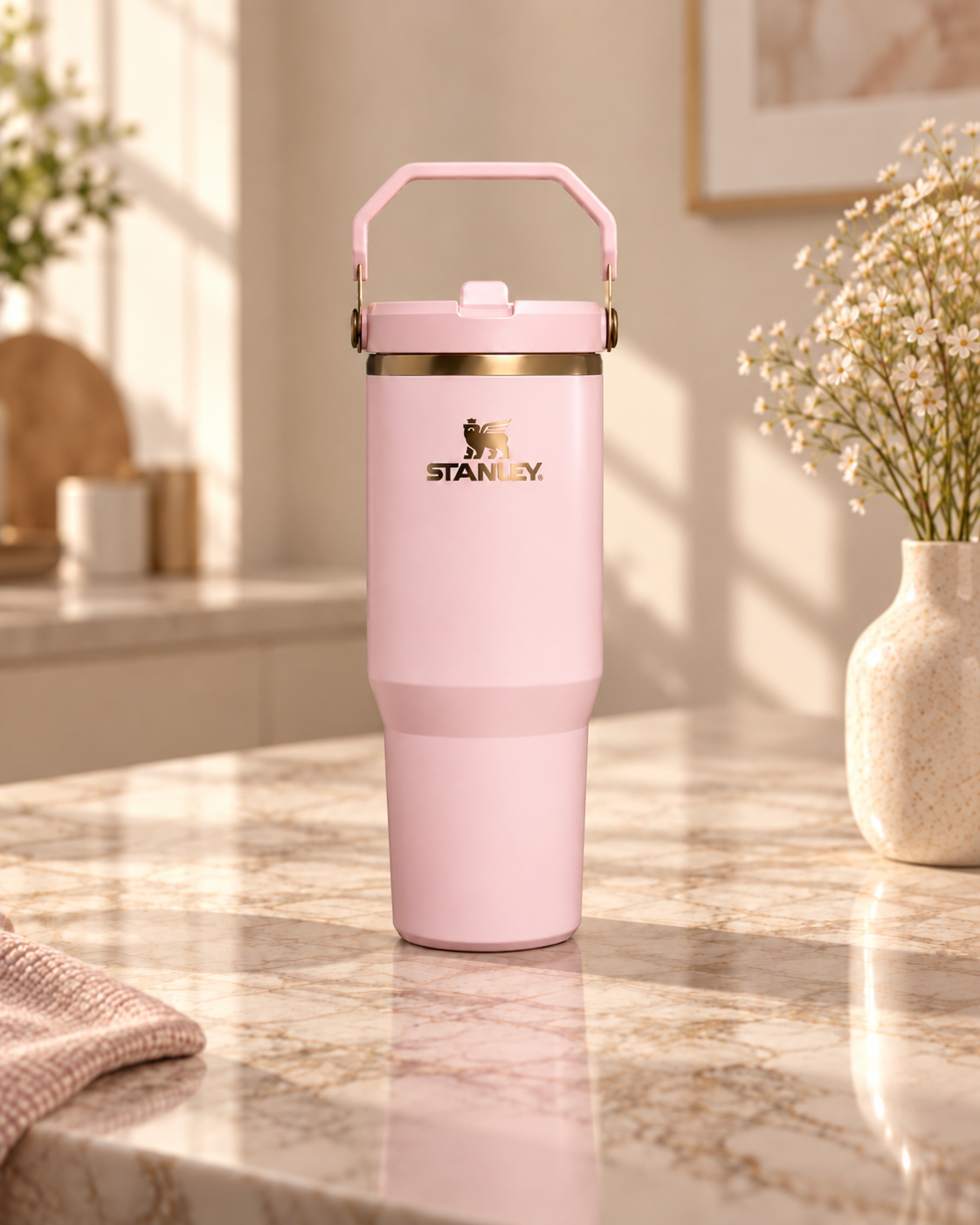 Termo Stanley Classic Flip Straw Tumbler  30 Oz Blossom Gloss