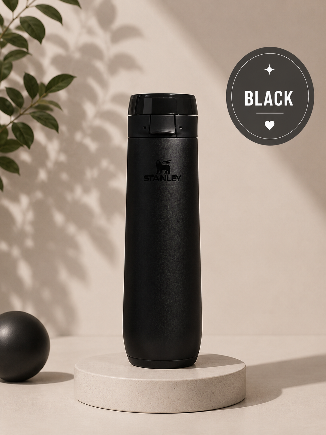 Termo Stanley Flowstate Spring Bottle Black20 Oz (591 ml)