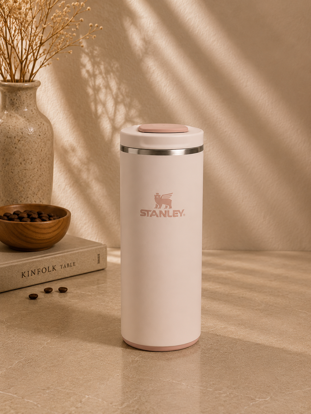 Termo Stanley Aerolight Transit Flip Top Mug 12 oz Rose Quartz