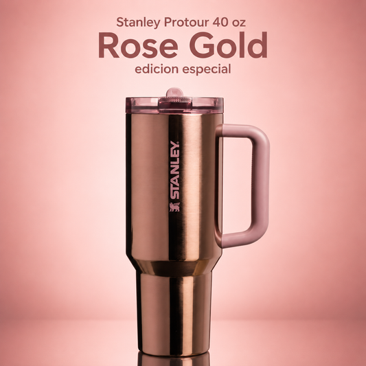 Termo Stanley Quencher ProTour 40 Oz Polished Rose Gold