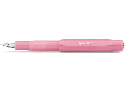 Pluma estilográfica KAWECO FROSTED SPORT, punta fina con Clip Octogonal Cromo