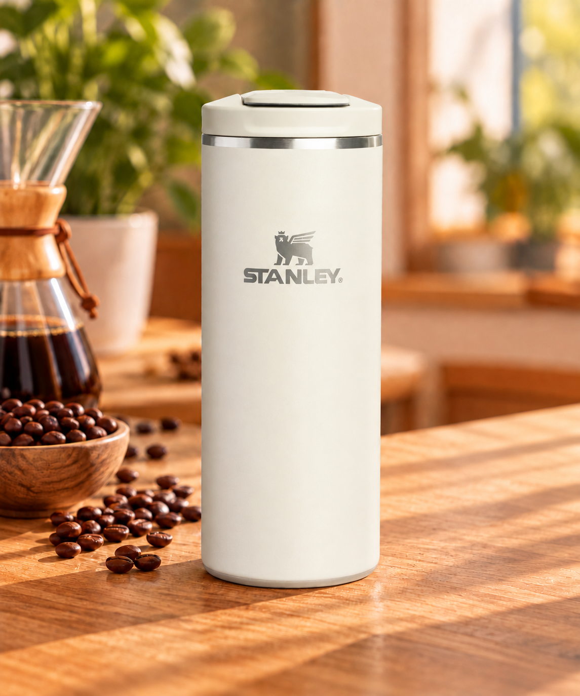 Termo Stanley Aerolight Transit Flip Top Mug 12 oz Cream Gloss