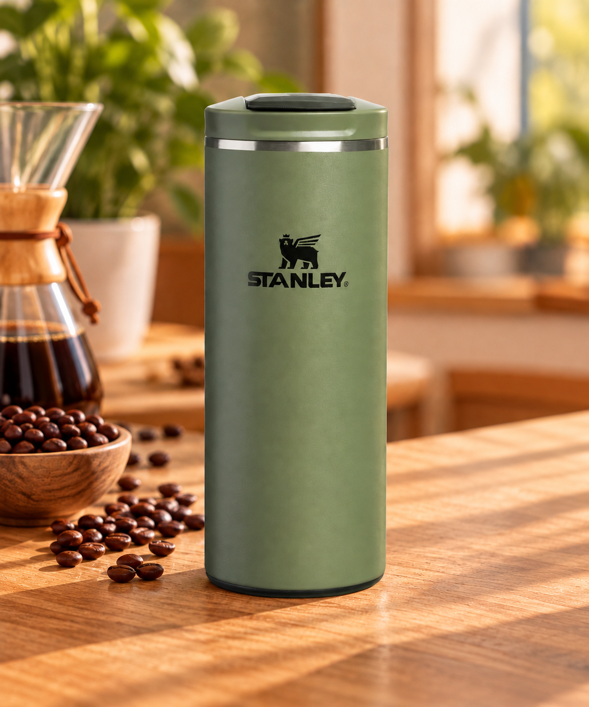 Termo Stanley Aerolight Transit Flip Top Mug 12 oz Dried Pine