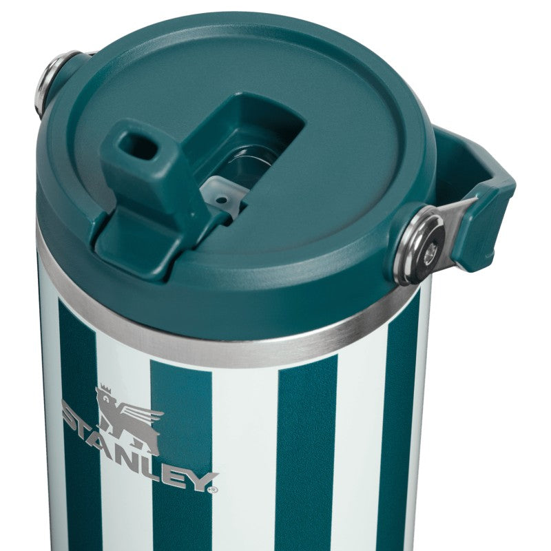 Termo Stanley Classic Flip Straw Tumbler 30 Oz WinterGreen Peppermint Stripe