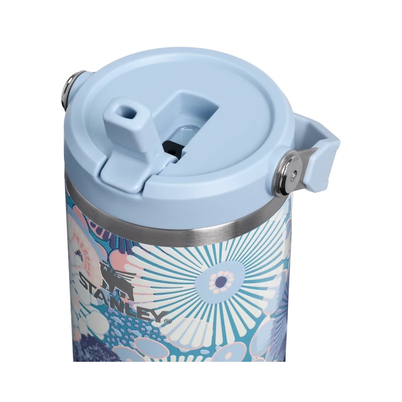 Termo Stanley Classic Flip Straw Tumbler  30 Oz Blue Dream Wildflower