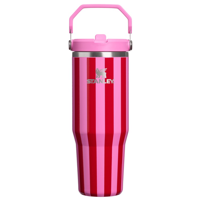 Termo Stanley Classic Flip Straw Tumbler 30 Oz Popsicle Peppermint Stripe