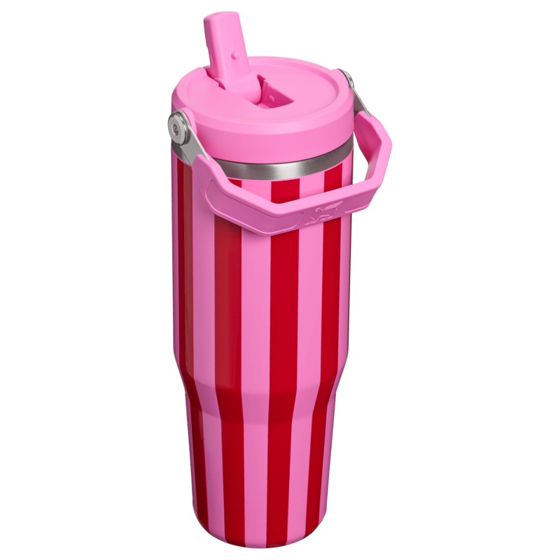 Termo Stanley Classic Flip Straw Tumbler 30 Oz Popsicle Peppermint Stripe