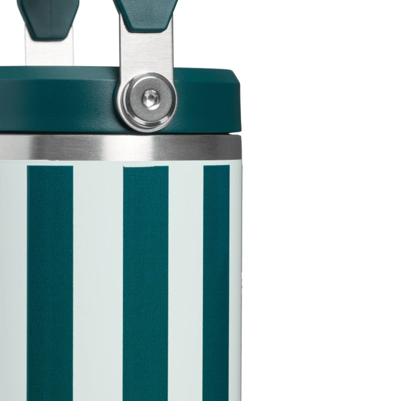 Termo Stanley Classic Flip Straw Tumbler 30 Oz WinterGreen Peppermint Stripe